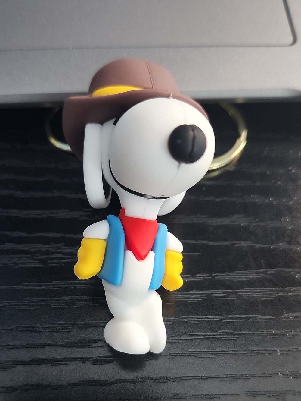 Cowboy Snoopy Inspired Dog Figure Keychain Bag Charm